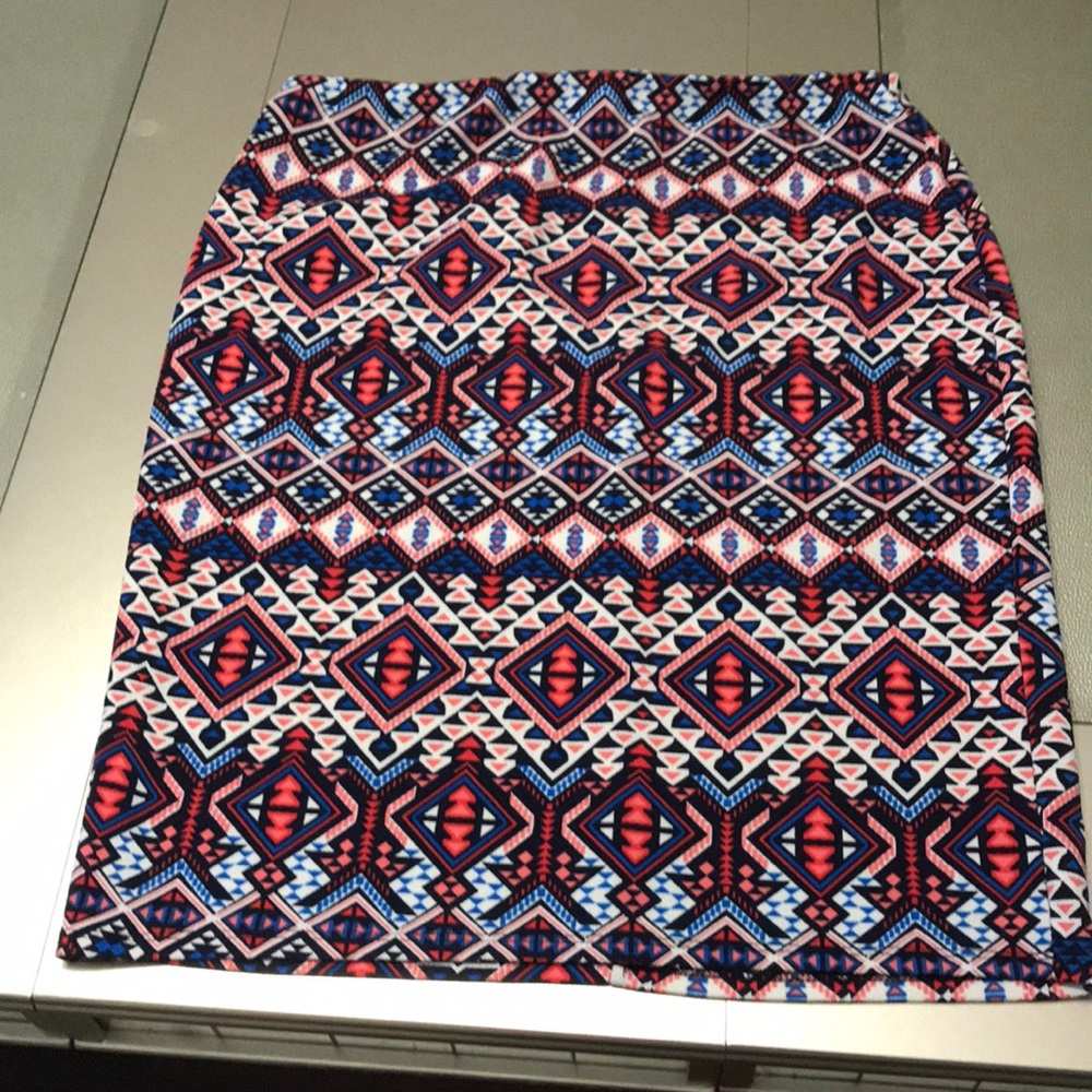 Aztec bodycon skirt